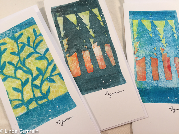 Printmaking Without a Press - monotypes - Linda Germain